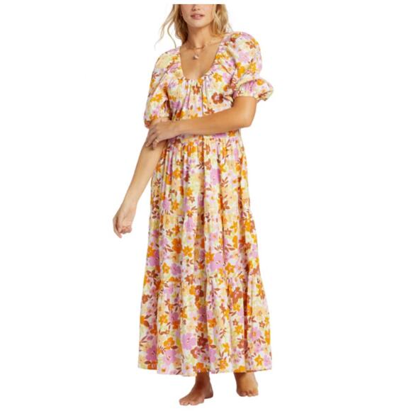 Billabong Endless Shore Maxi Floral Dress Size Large - Picture 12 of 13